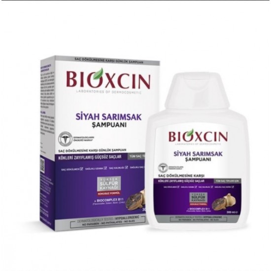 Bioxcin شامبو الثوم الأسود من بايوكسين، 300 مل